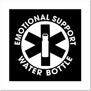 Emotional Support Water Bottle Funny Sticker Posters and Art